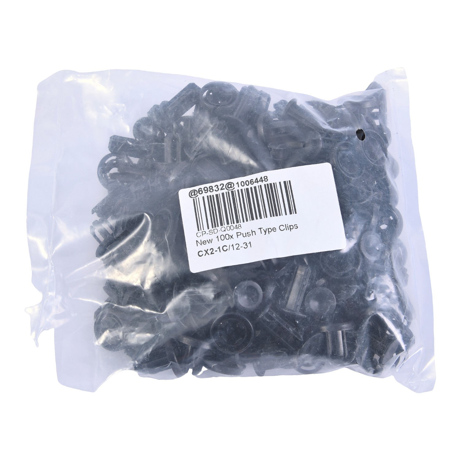 100Pcs Bumper Clips 10mm Hood Fender Push Rivets Retainer Fasteners For Honda