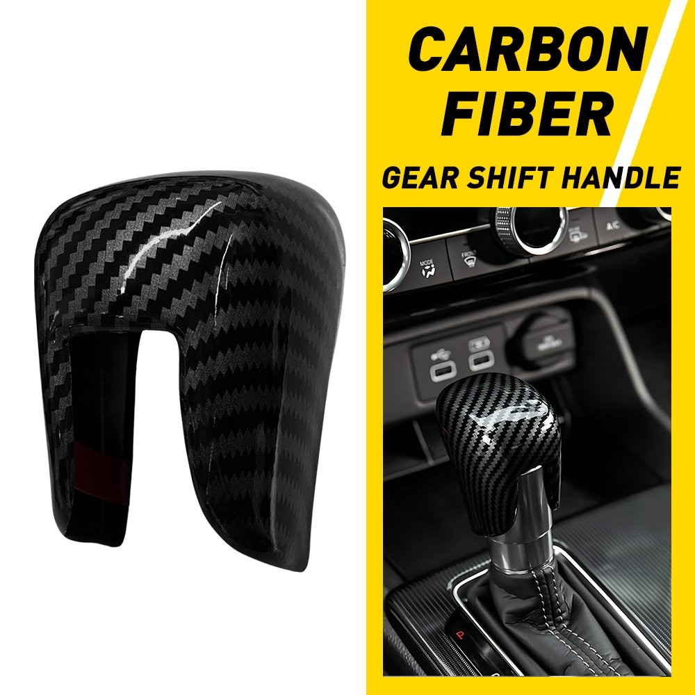 Carbon Fiber Color Gear Shift Knob Cover Trim For Honda HRV Civic CRV 2023-25 EH