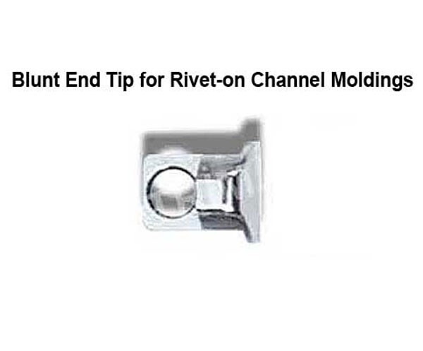 Chrome Blunt End Tip for 5/8 inch Rivet on Beltline Moldings 1 Piece