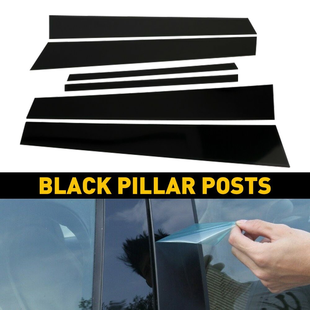 For 2013-2017 Honda Accord 2014 2015 16 Black Door Windows Pillar Post Trims X6