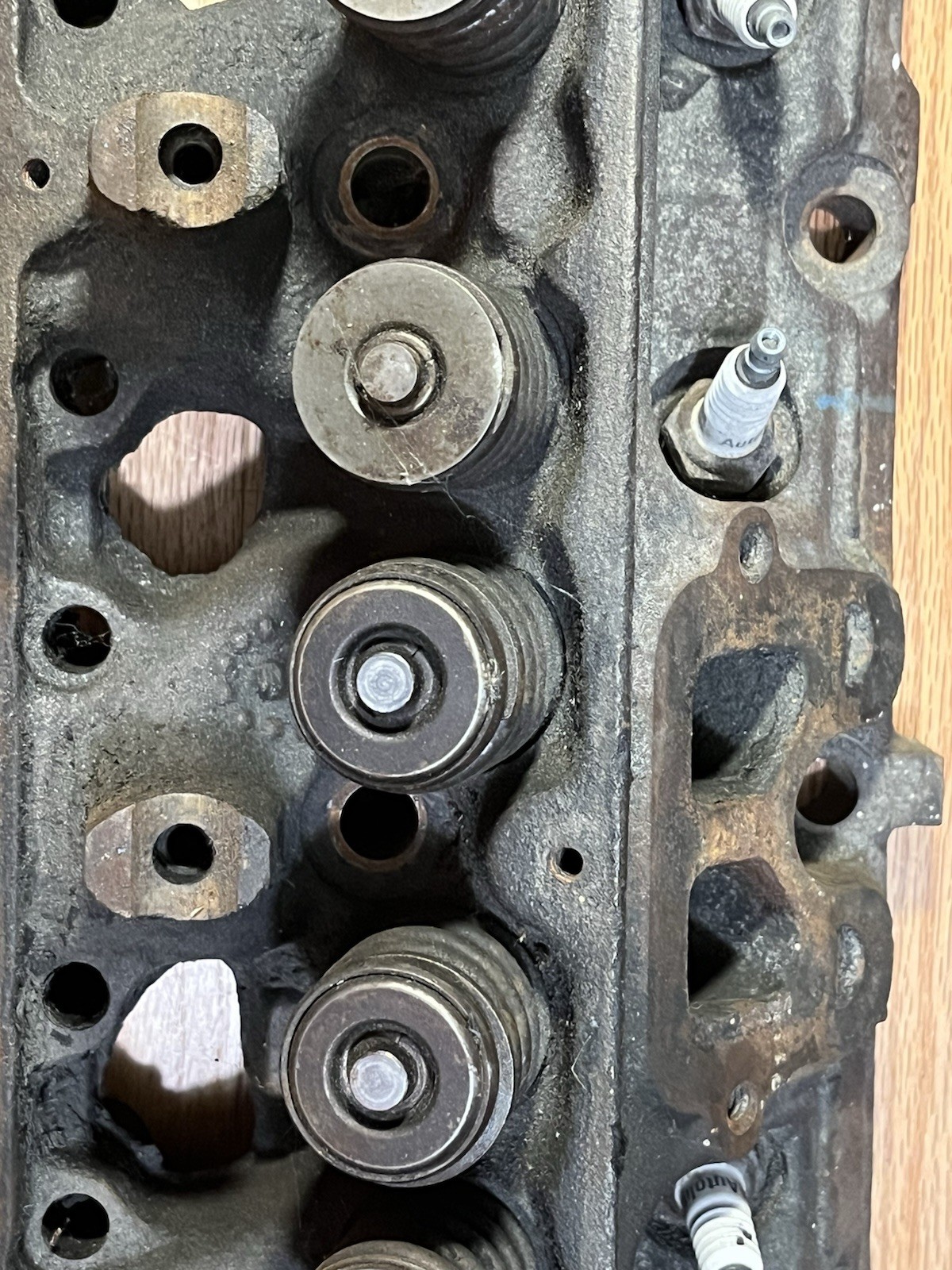 Vintage Pair of 2 Dodge Plymouth Chevy Cast Iron Engine Cylinder Heads 318 Mopar