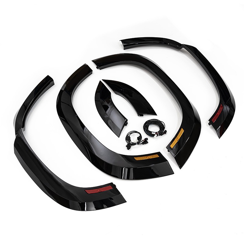 Gloss Black Widening Fender Flare Wheel Arch with Light For Defender 110 2020-23