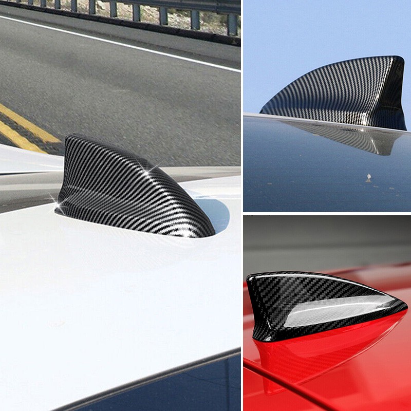 ABS Carbon Fiber Look Shark Fin Antenna Cover Case For Honda Civic 11th 2022-25