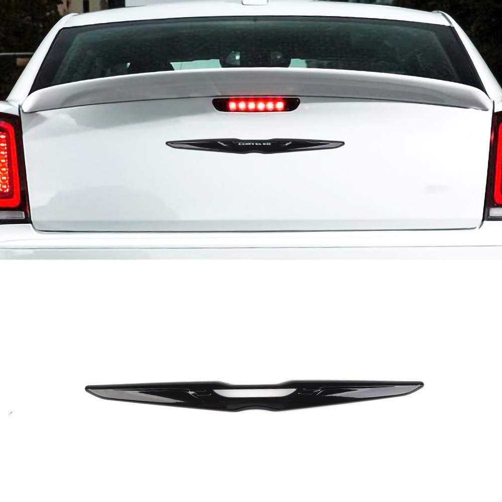 Glossy Black Exterior Rear Trunk Center Emblem Badge Cover For Chrysler 300 11+