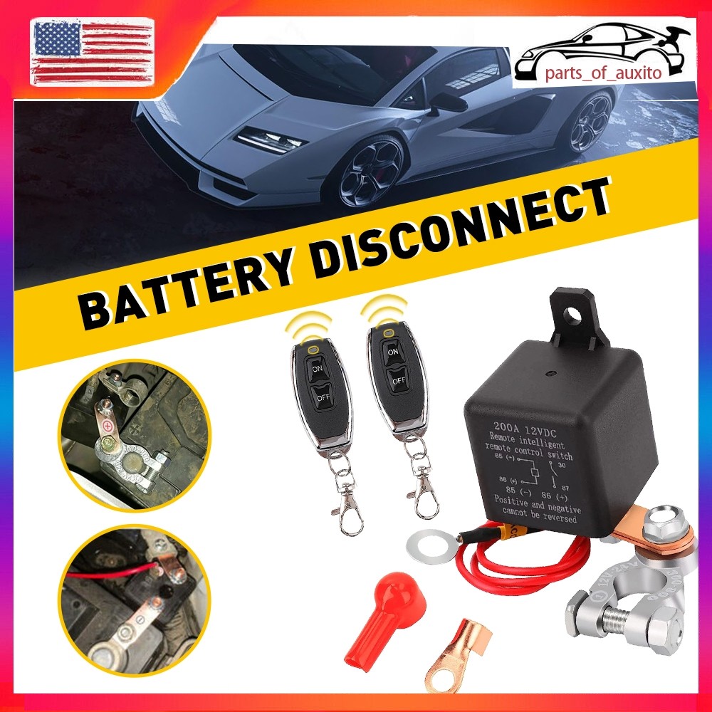 Car Battery Switch Relay Integrated Wireless Remote Disconnect Cut Off Isolator