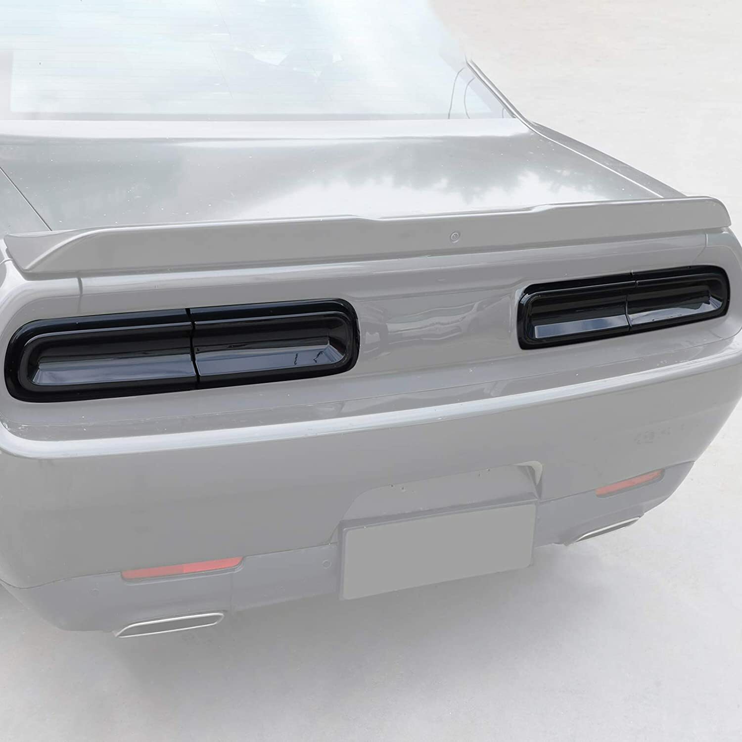 Smoked Tail Light Cover Rear Light Guards Trim Set for Dodge Challenger 2015-22
