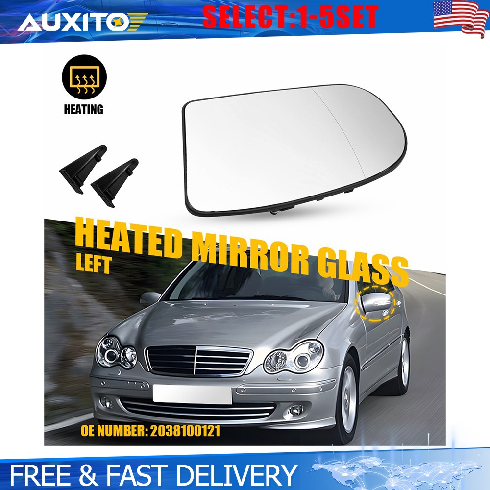 Driver Heated Mirror Glass Fit Mercedes E Class W211 E500 E55 AMG 2003-2006 1-5X