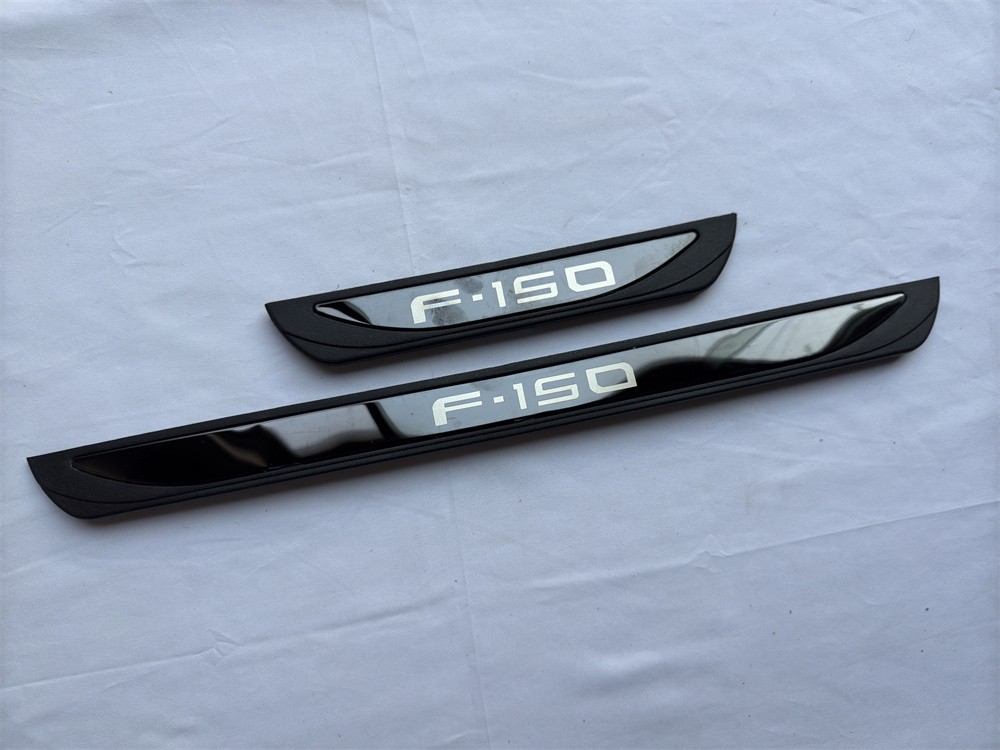 For Ford F-150 Black Steel Accessories Door Sill Protector Trim Scuff Plate X4