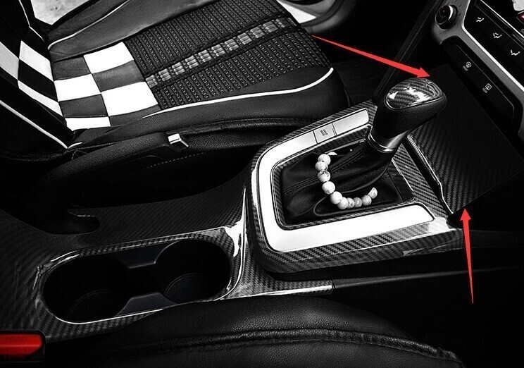 Carbon Fiber Style Console Cigarette Lighter Panel For Hyundai Elantra 2017-2018