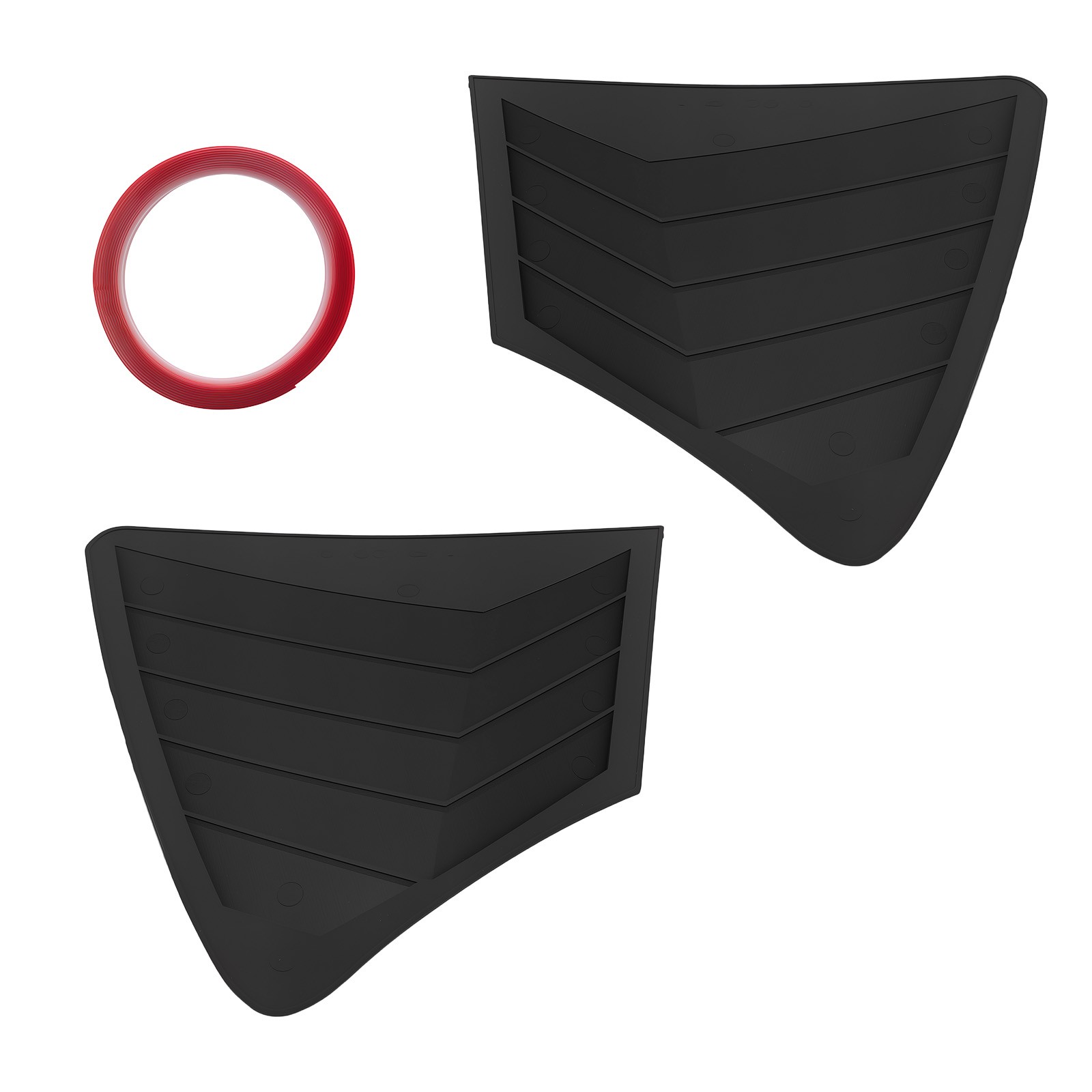 Side Panel Window Quarter Louvers for Infiniti Q50 2014-2024 Gloss Black Painted