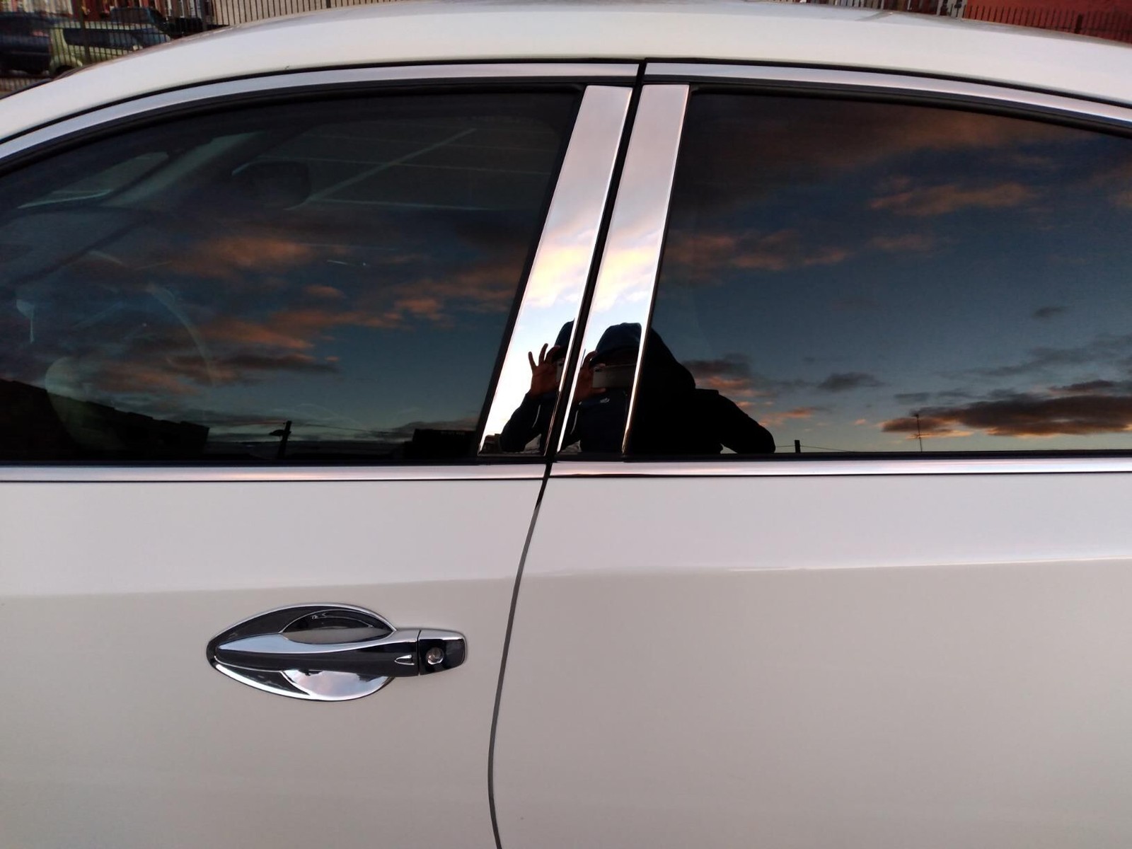 For GMC Acadia 2007-2016 6PCS Chrome Woindow Pillar Post Trim Covers 4dr