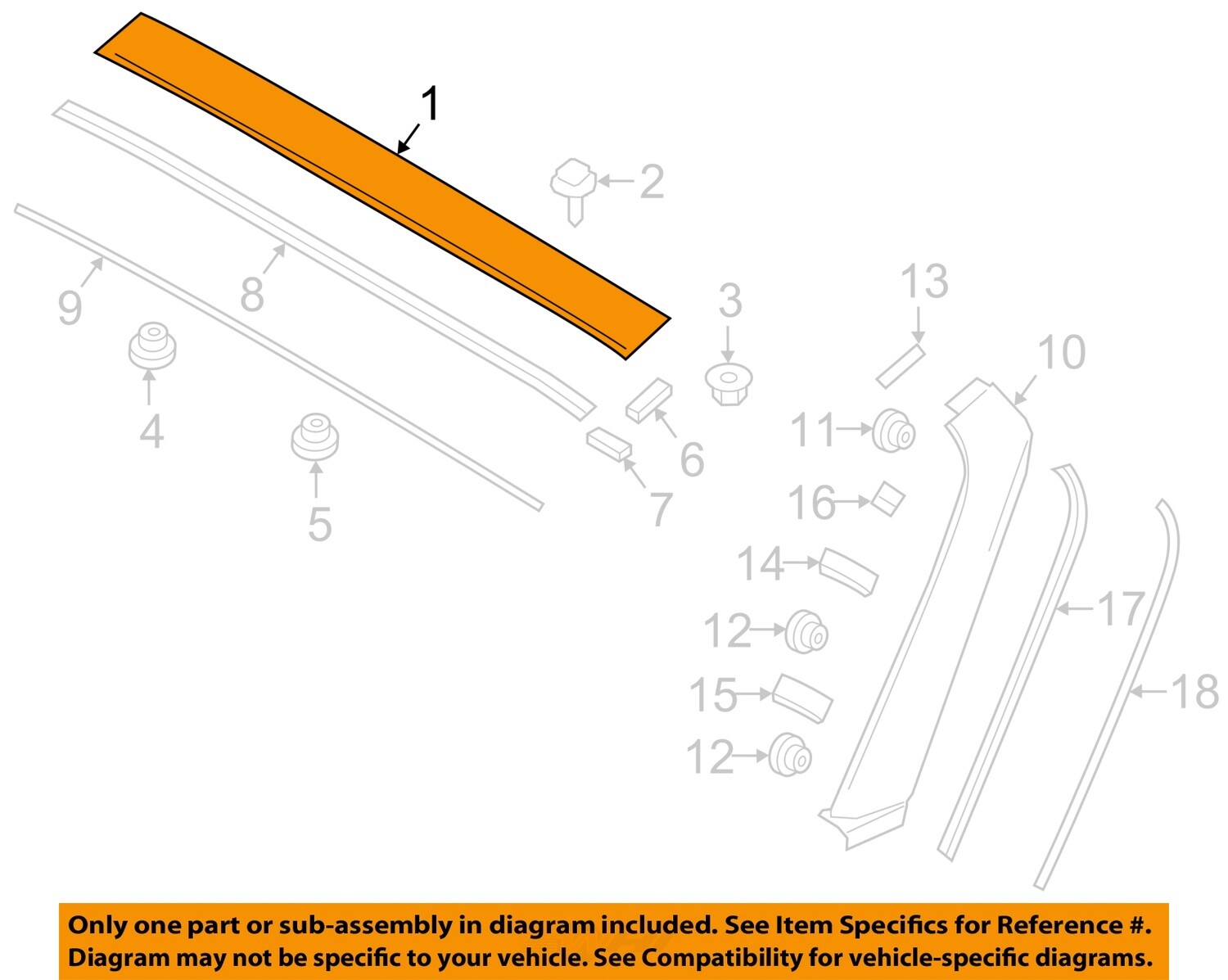 FIAT OEM 17-20 124 Spider Windshield Reveal Moldings-Upper Molding 6SC36UFUAA