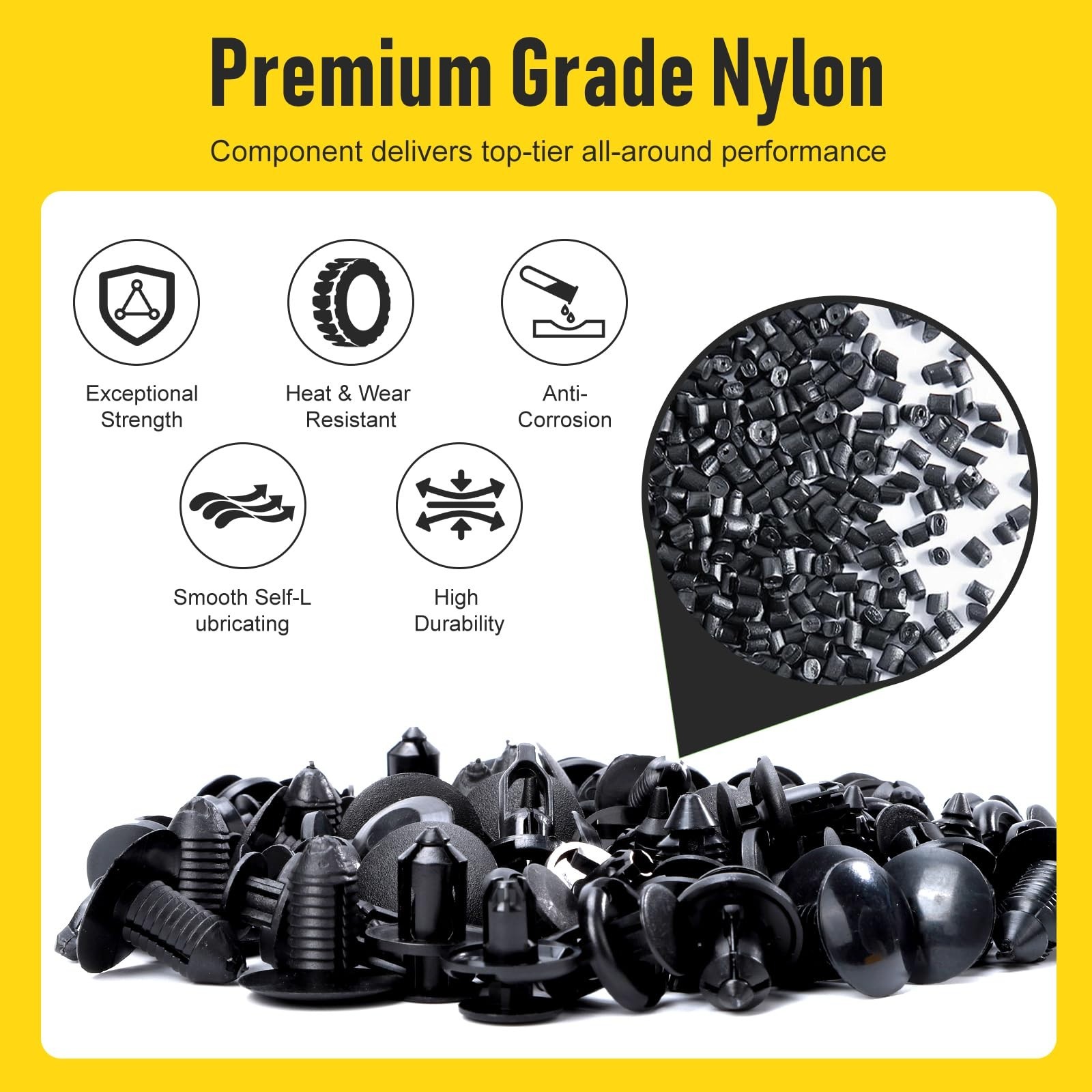 260PCS Car Bumper Clips Kit – Auto Plastic Rivets & Push Fasteners for Trim, Fen