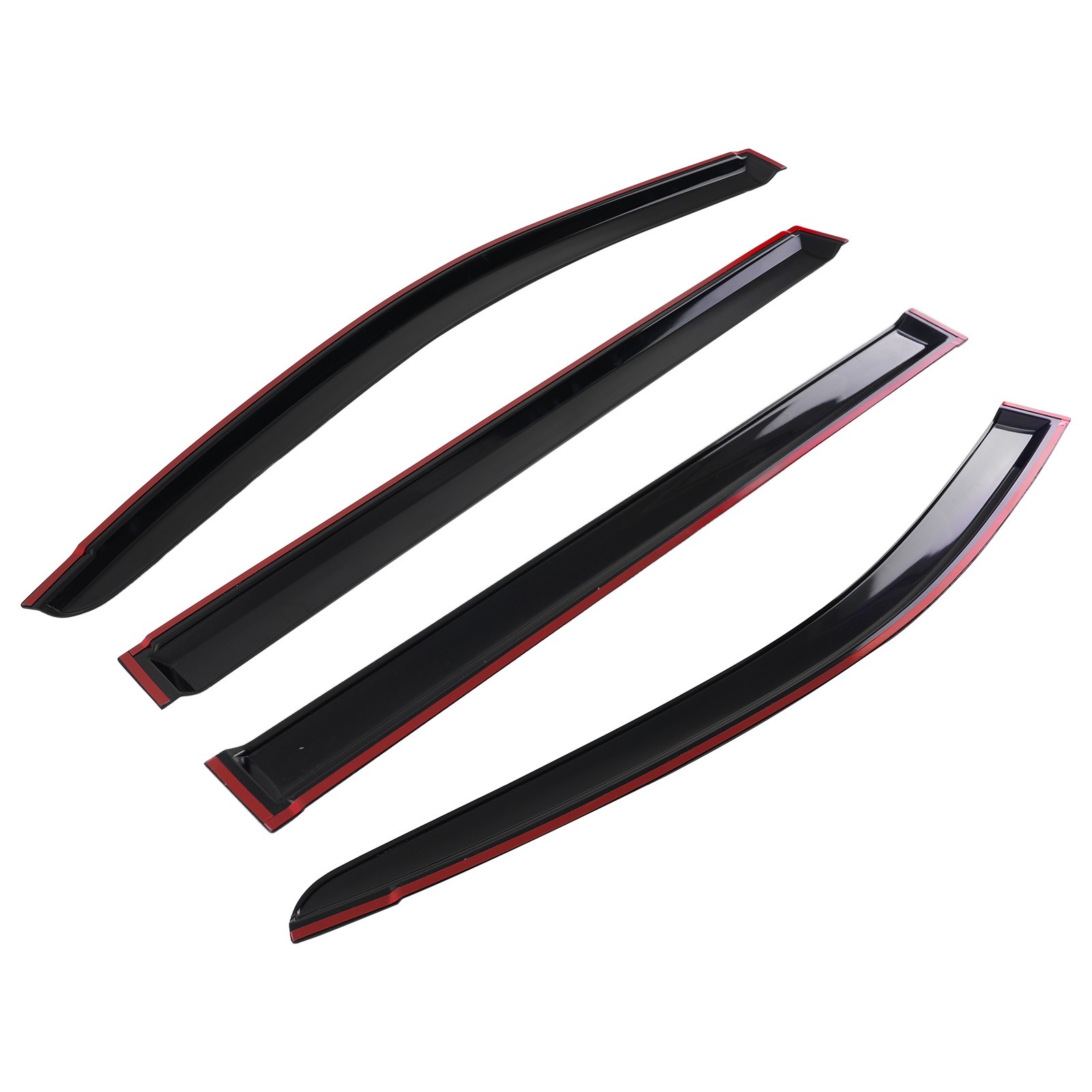 4Pcs Window Deflector Visor for Dodge Grand Caravan 2008-2020 Black 2.5mm