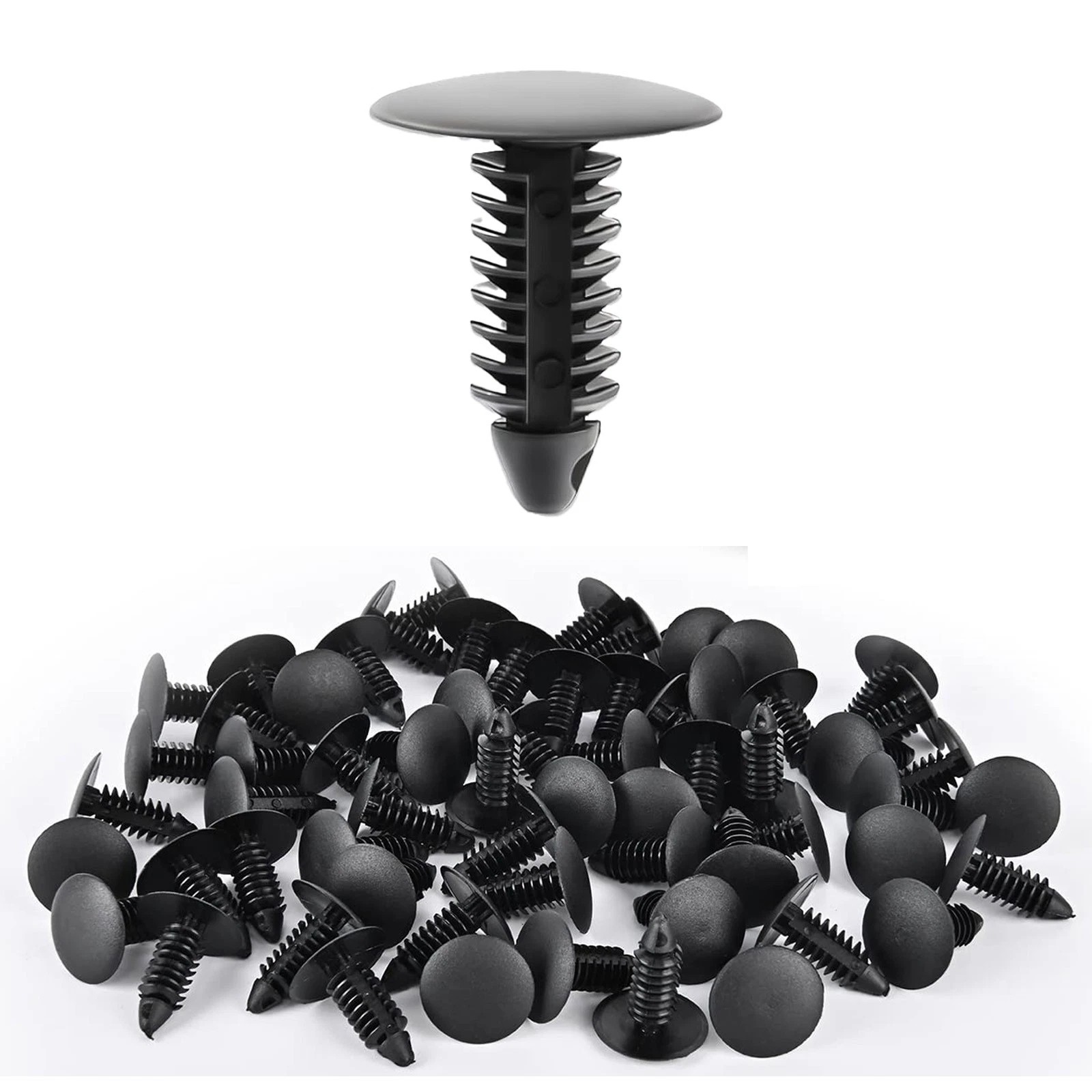 100x 8mm Bumper Clips Auto Car Hole Plastic Rivets Fastener Fender Push Pin US
