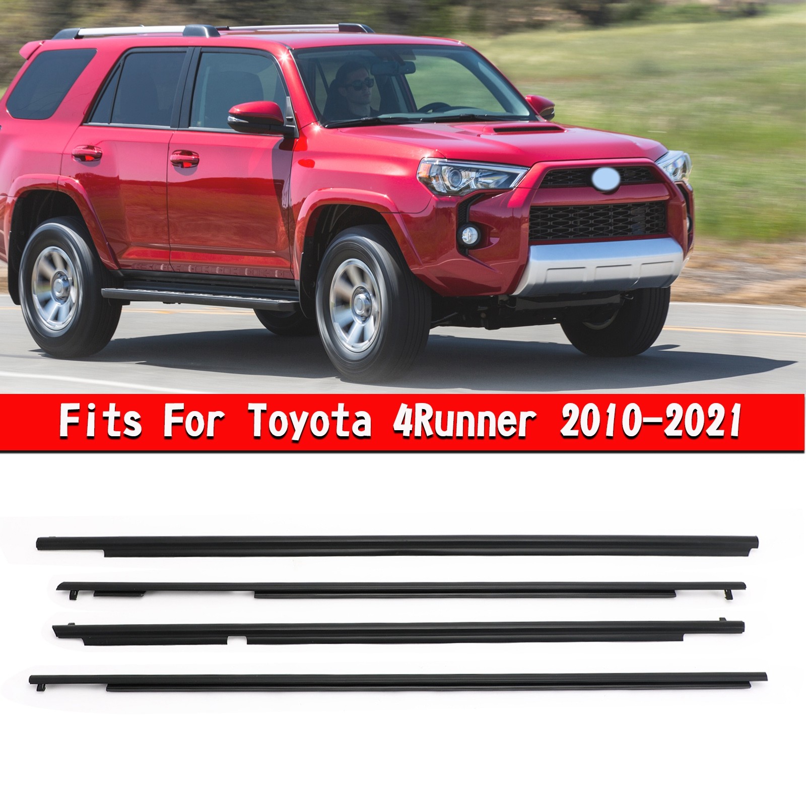 Car Outside Window Weatherstrip Seal Belt Moulding For Toyota 4Runner 2010-2021′