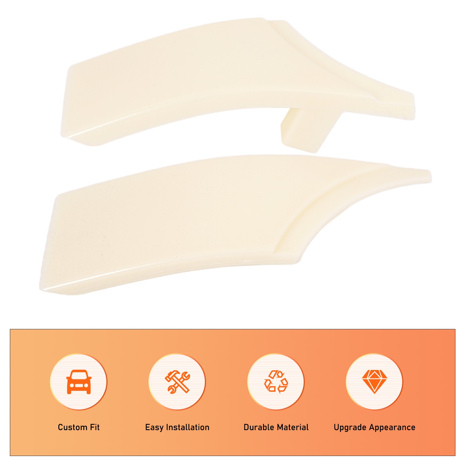 one Pair Unpainted Front Bumper Filler parts Fits Toyota FJ Cruiser 2007-2021