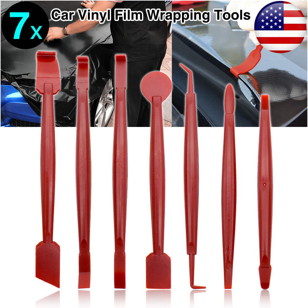X7 Car Wrap Vinyl Tools Kit 3D Carbon Fiber Decal Film Squeegee Felt Kit DIY