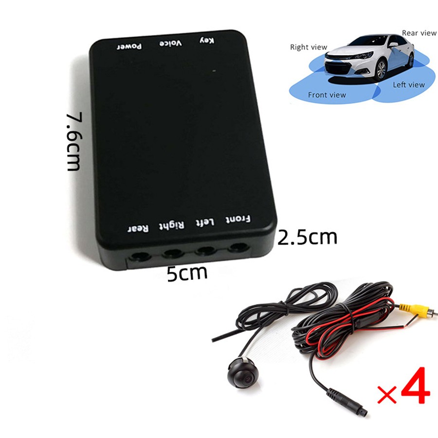 4 Way 360° Degree Panoramic View System Car DVR Recording Parking Camera Kit