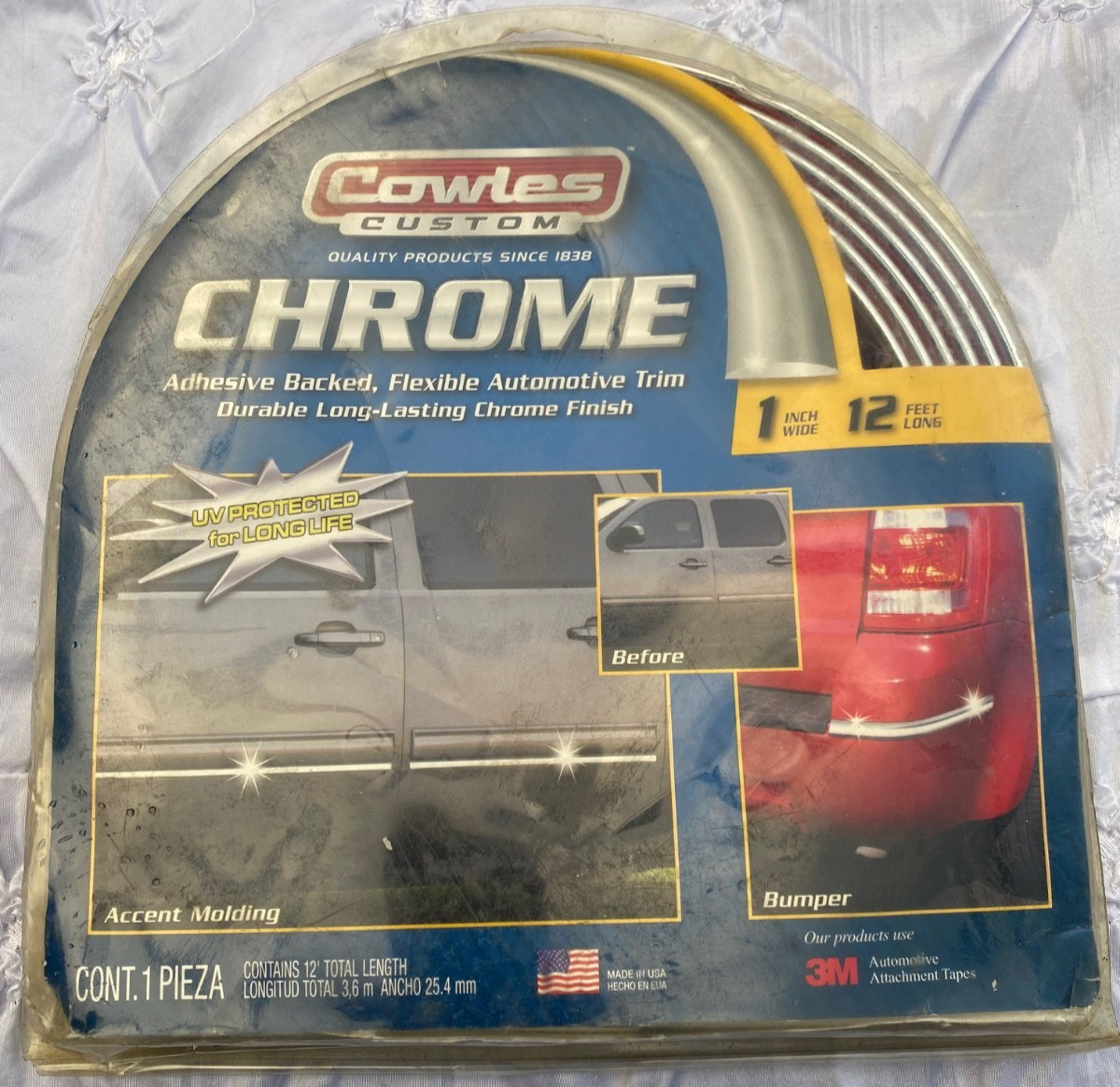 Cowles S37205 Custom Chrome Truck Body Side Molding Trim 1″ X 12′