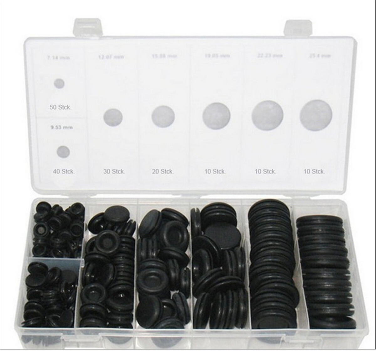 Rubber Grommet Assortment Kit Set Firewall Hole Electrical Wire Gasket 170Pcs