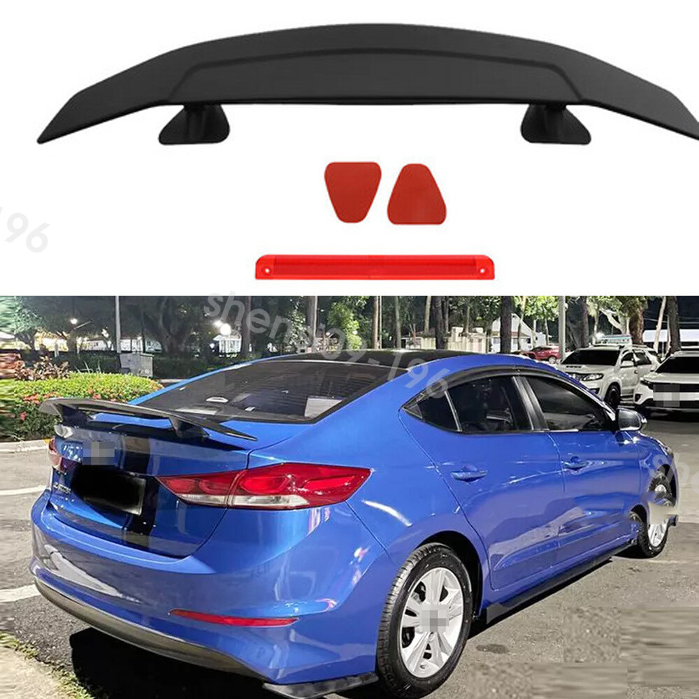 Matte Black 46” Rear Trunk Spoiler GT Racing Spoiler Wing For Hyundai Elantra