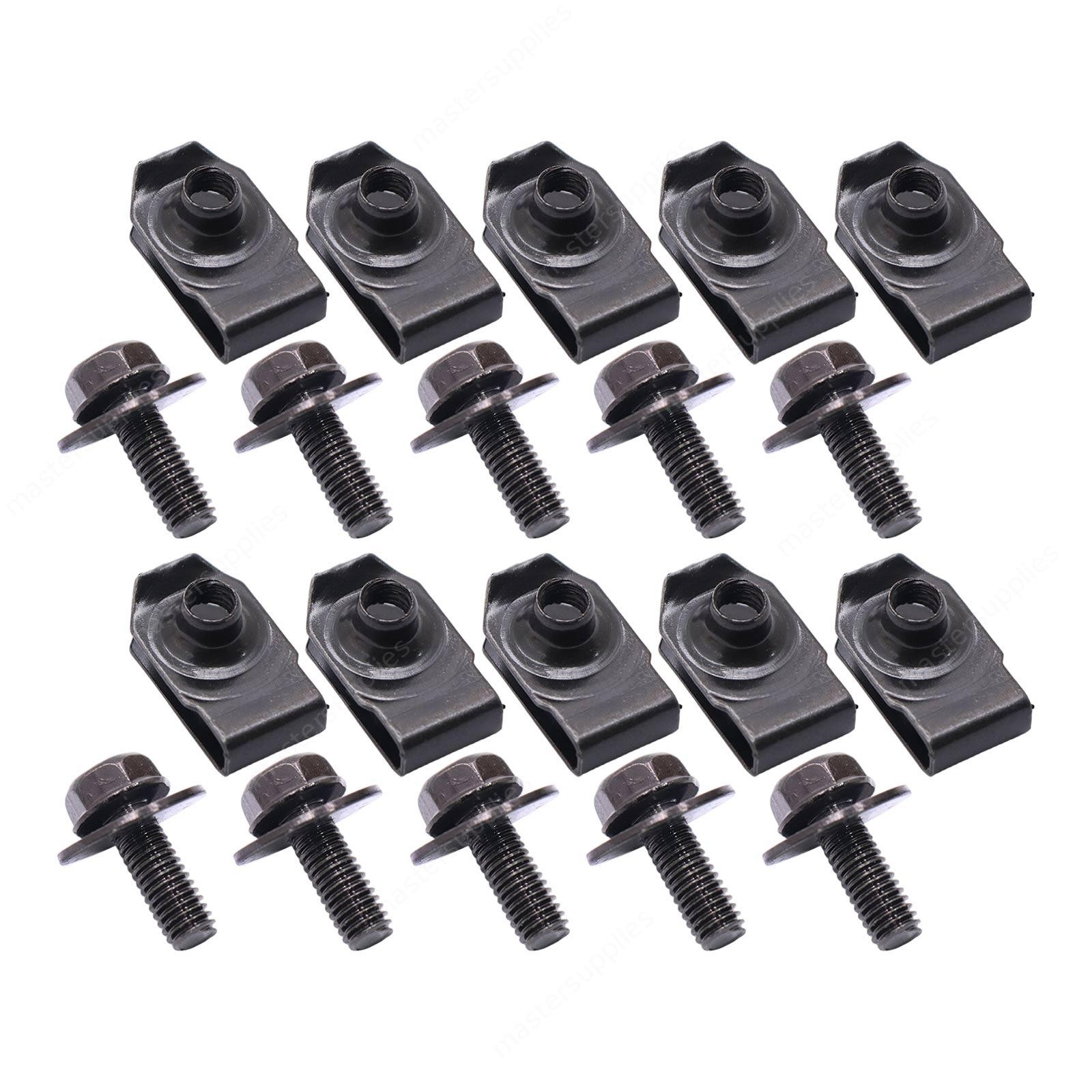 Fits GMC Truck Body Bolts&U-nut Clips- M6-1.0 x 20mm- 10mm Hex New