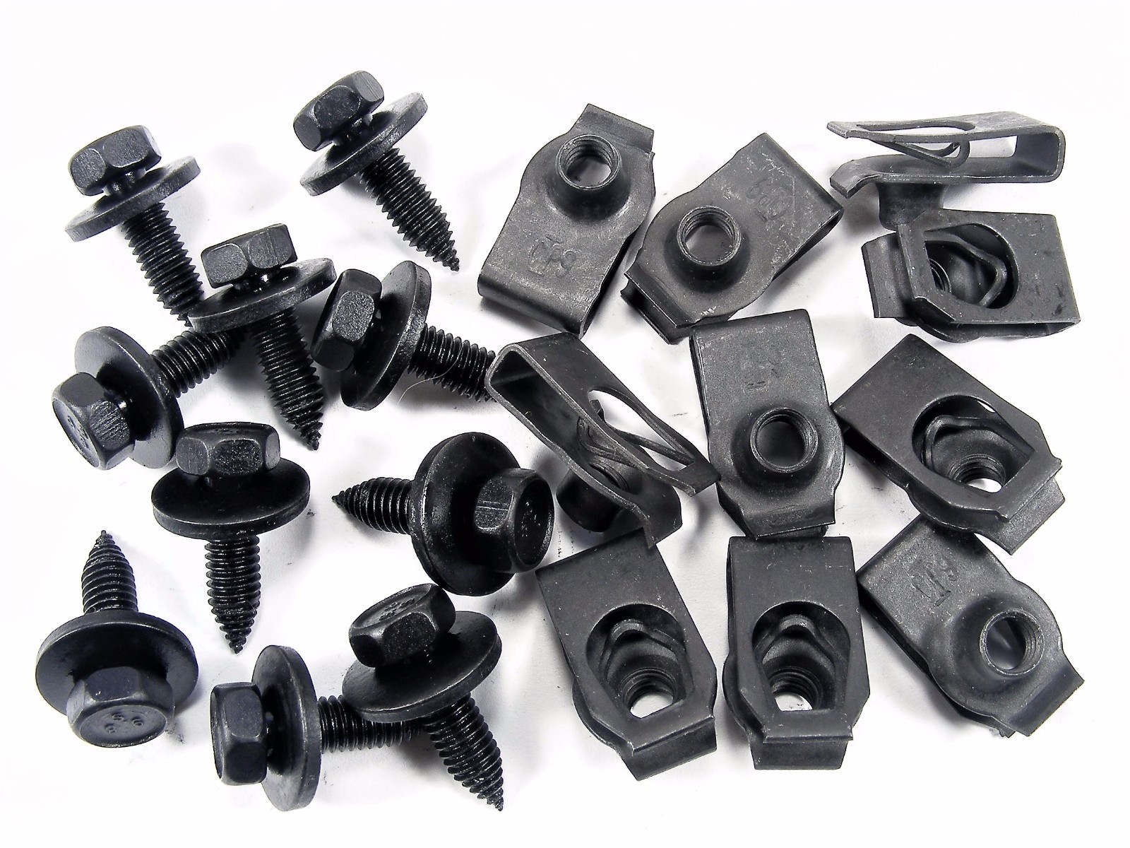 INFINITI Body Bolts & U-nut Clips- M6-1.0 x 20mm- 10mm Hex- 20pcs (10ea)- #140