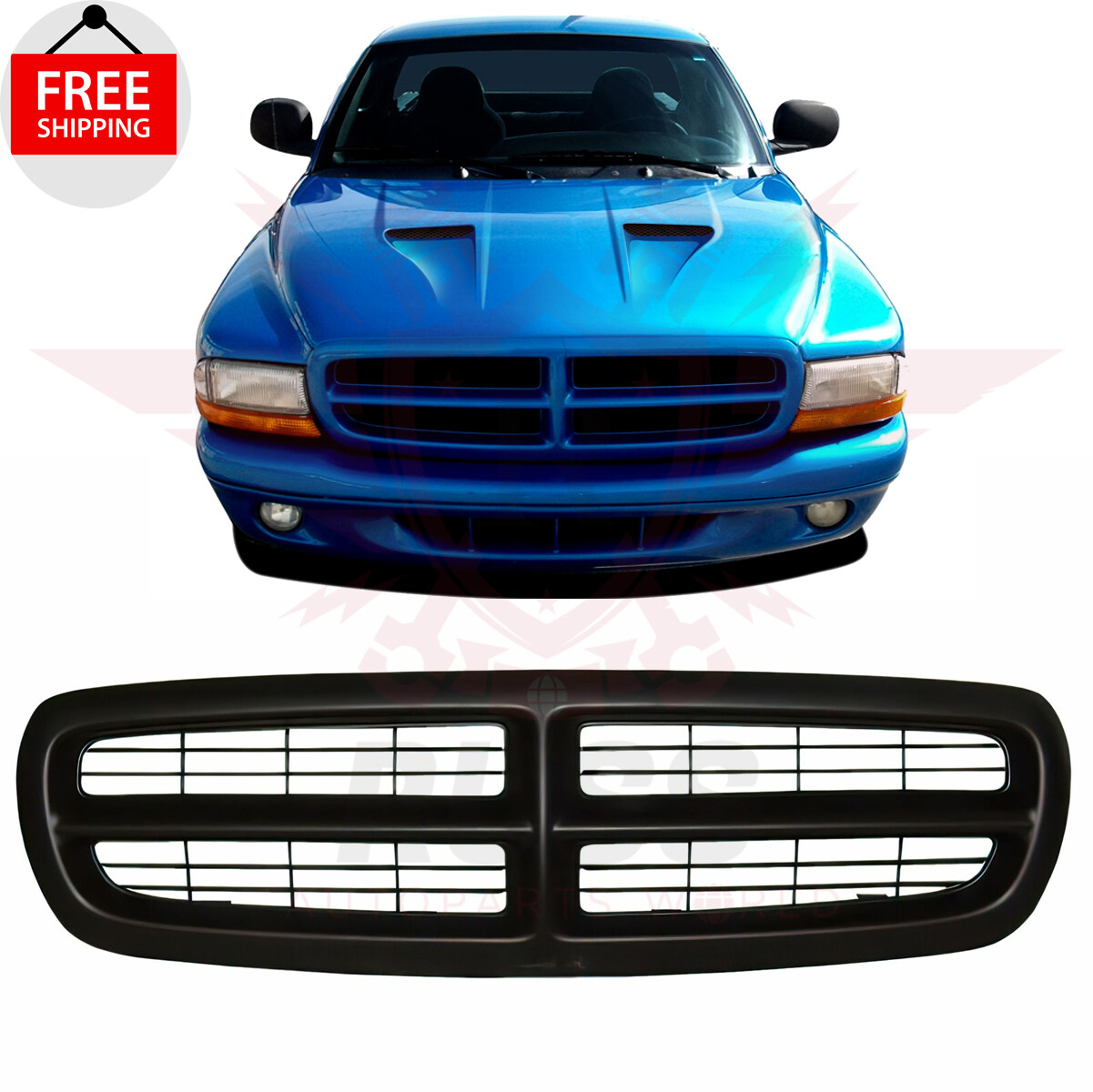 New Front Grille Assembly Black For 1998-2003 Durango 1997-2004 Dakota CH1200200