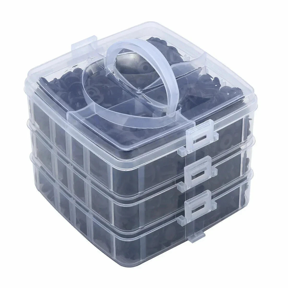 650 PCS Car Retainer Auto Fasteners Push Trim Plastic Clips Pin Rivet Bumper Kit