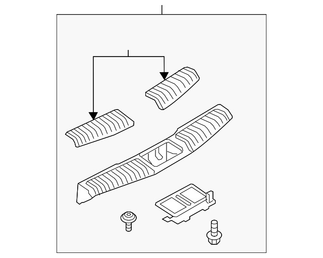 Genuine Nissan Lift-Gate Trim Scuff Plate 84992-1AA0B