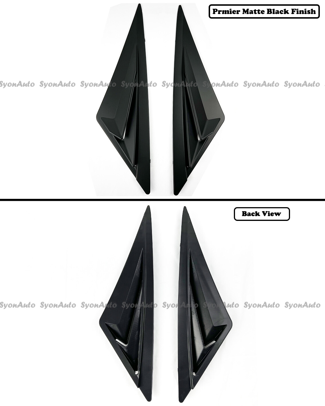 FITS 2021-24 HYUNDAI ELANTRA MATTE BLACK 2 PCS SPORT REAR SIDE LOUVER VENT COVER