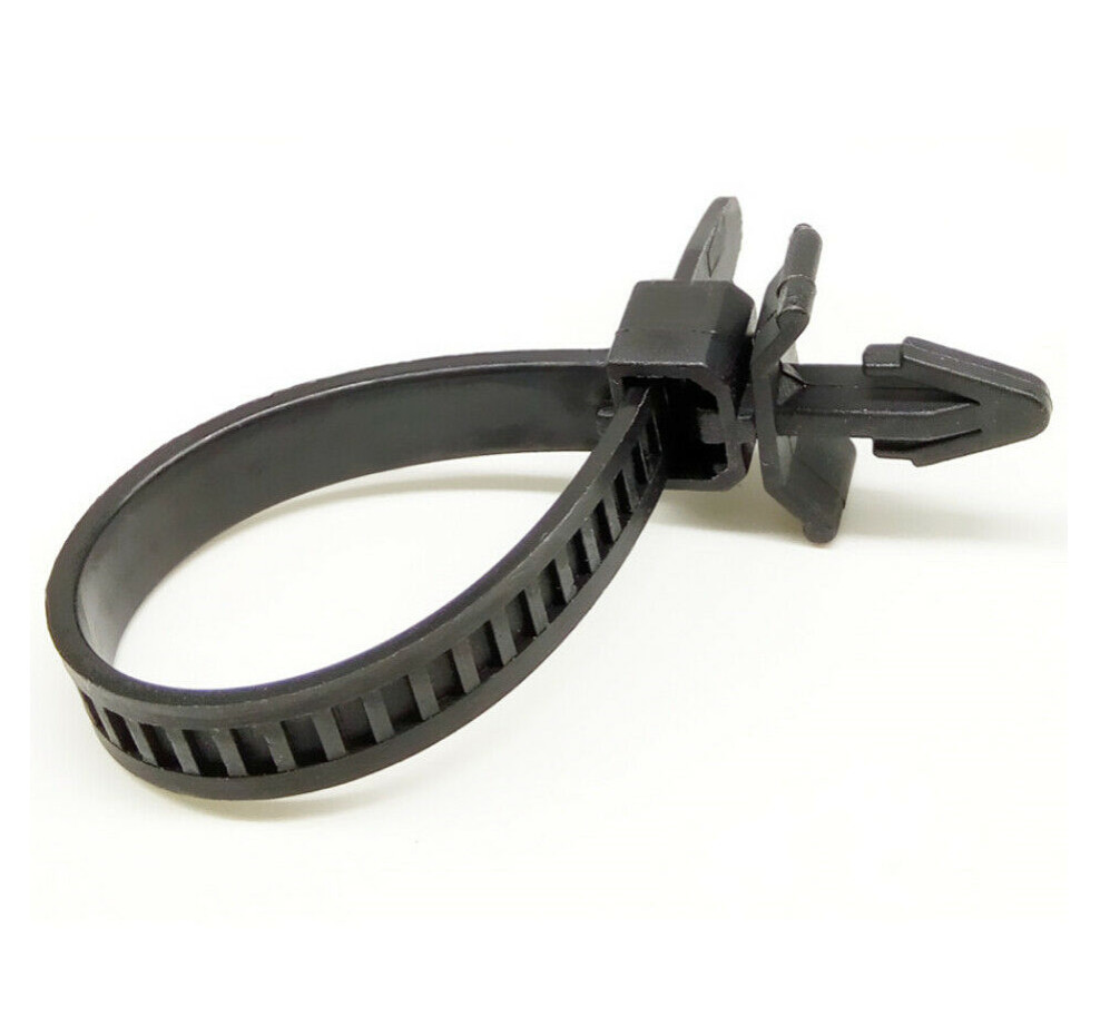 50 Pcs Car Nylon Fixed Wrap Strap Line Cable Wire Zip Tie Harness Fastener Clips