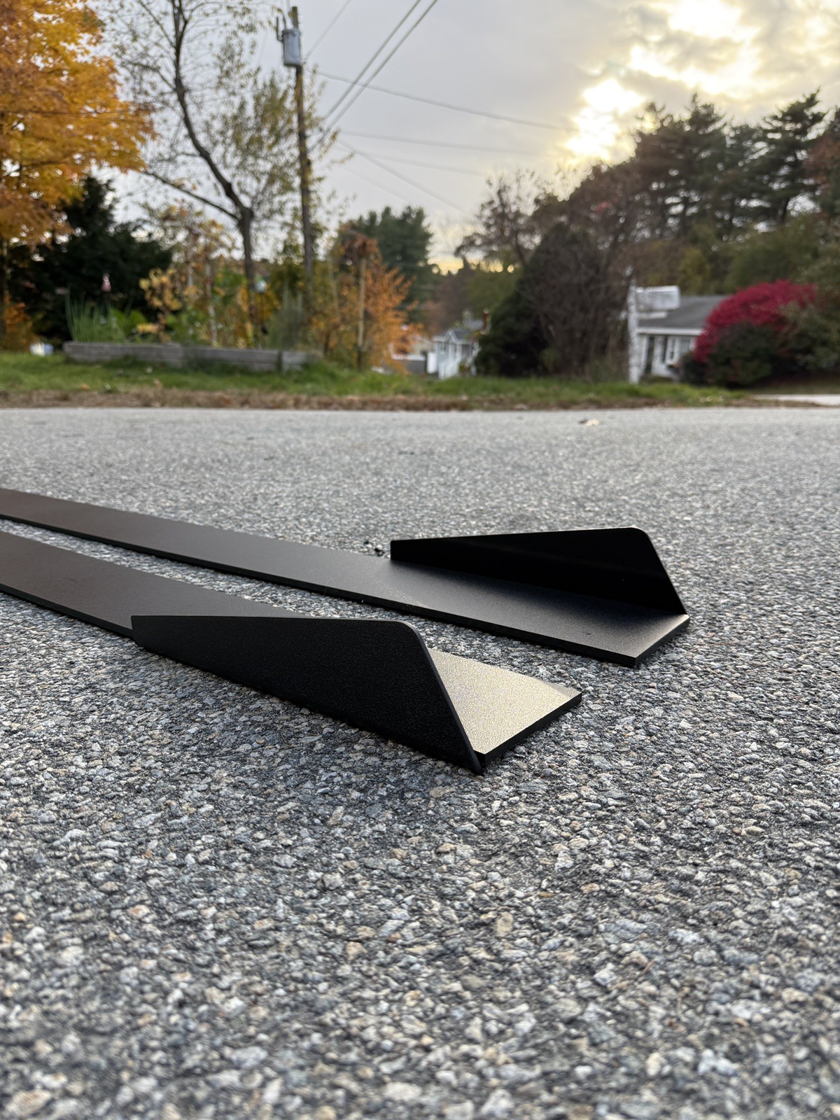 Universal Side Skirt Extensions With Fin 85”x4.5x.25 IMPACT/WARP/HEAT RESISTANT