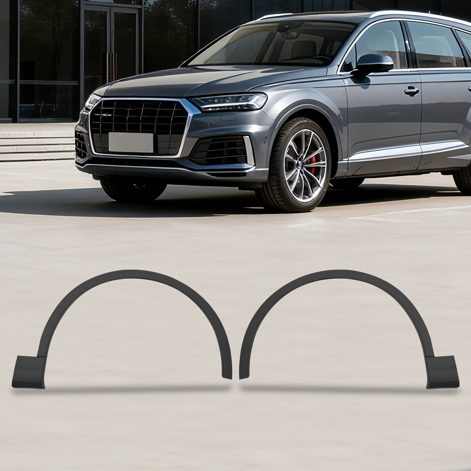 For 2017-2019 Audi Q7 Front Left+Right Side Fender Wheel Flare Molding Arch Trim