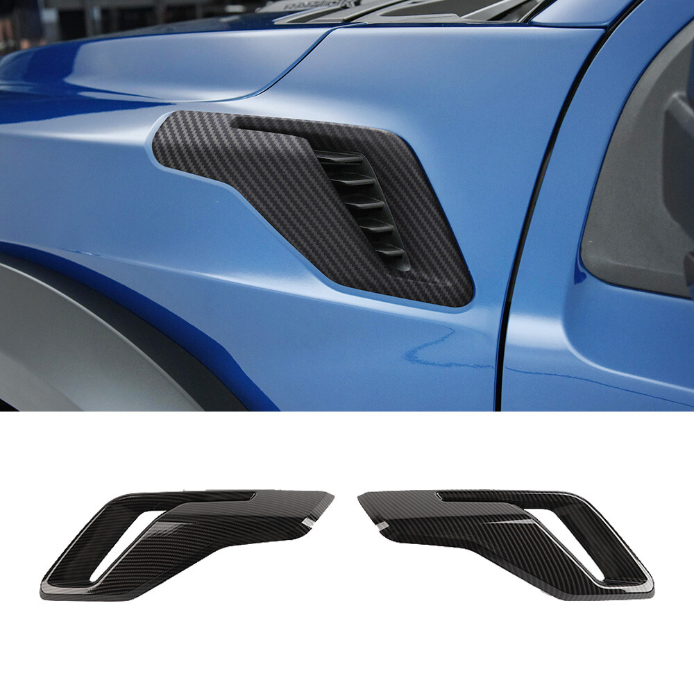 Carbon Fiber Front Fender Side Vent Trim For Ford F150 Raptor 2021+ Accessories
