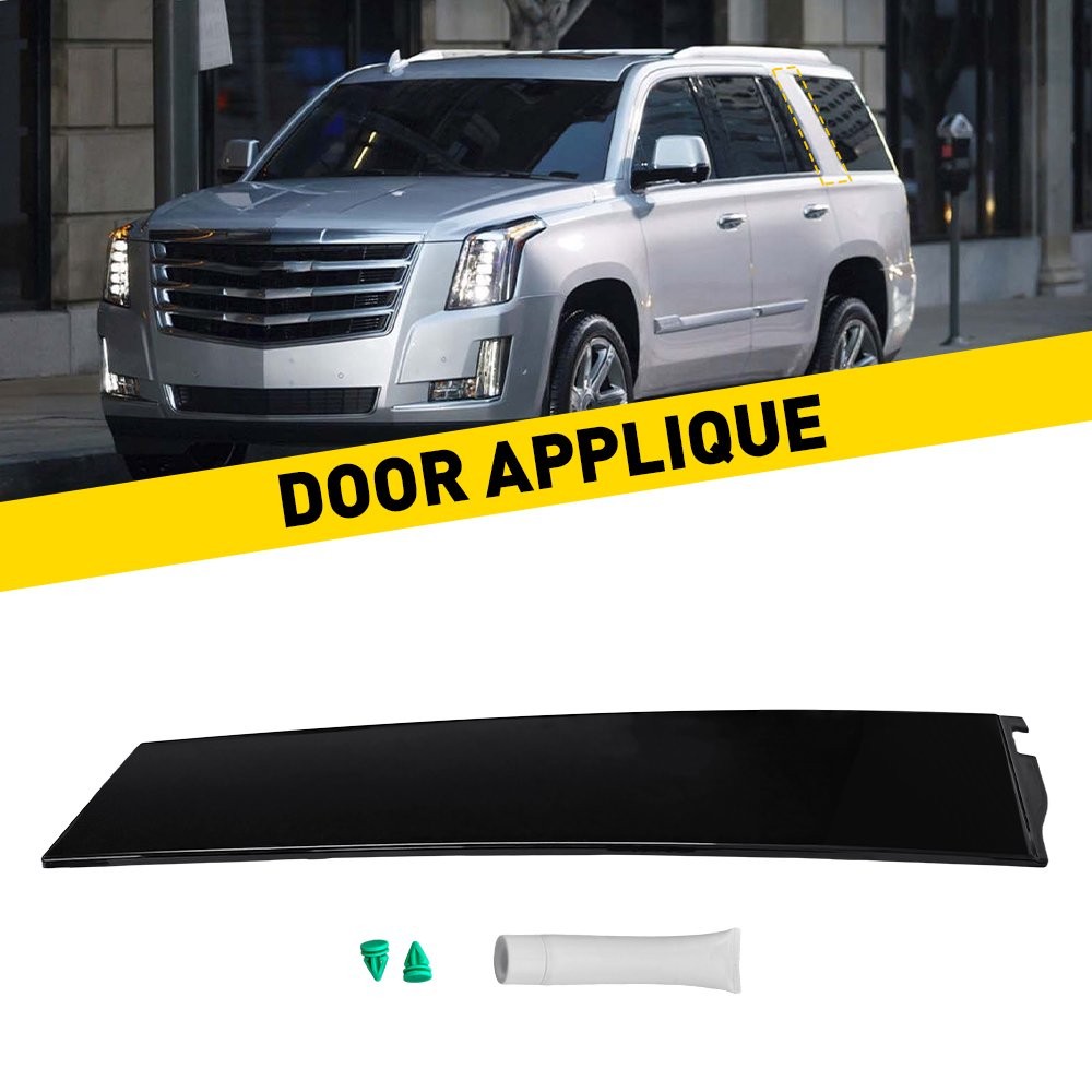 926-245 Black Rear Left Rearward Door Applique Fits Cadillac Escalade 2015-2018
