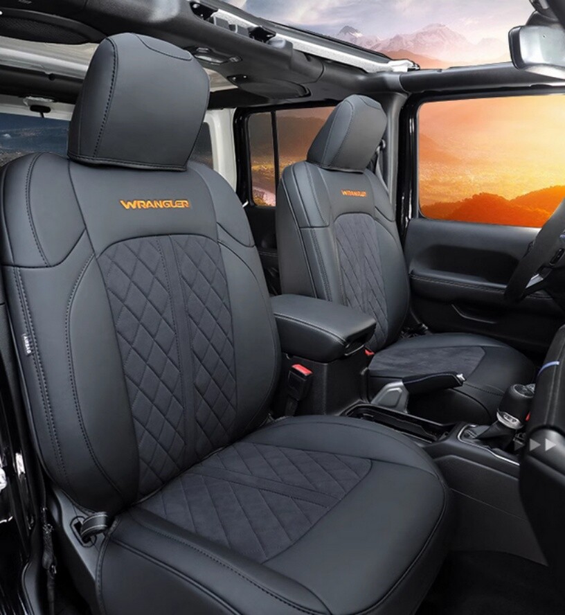 For Jeep Wrangler JL 2018-2025 Full surround seat cushion High quality leather