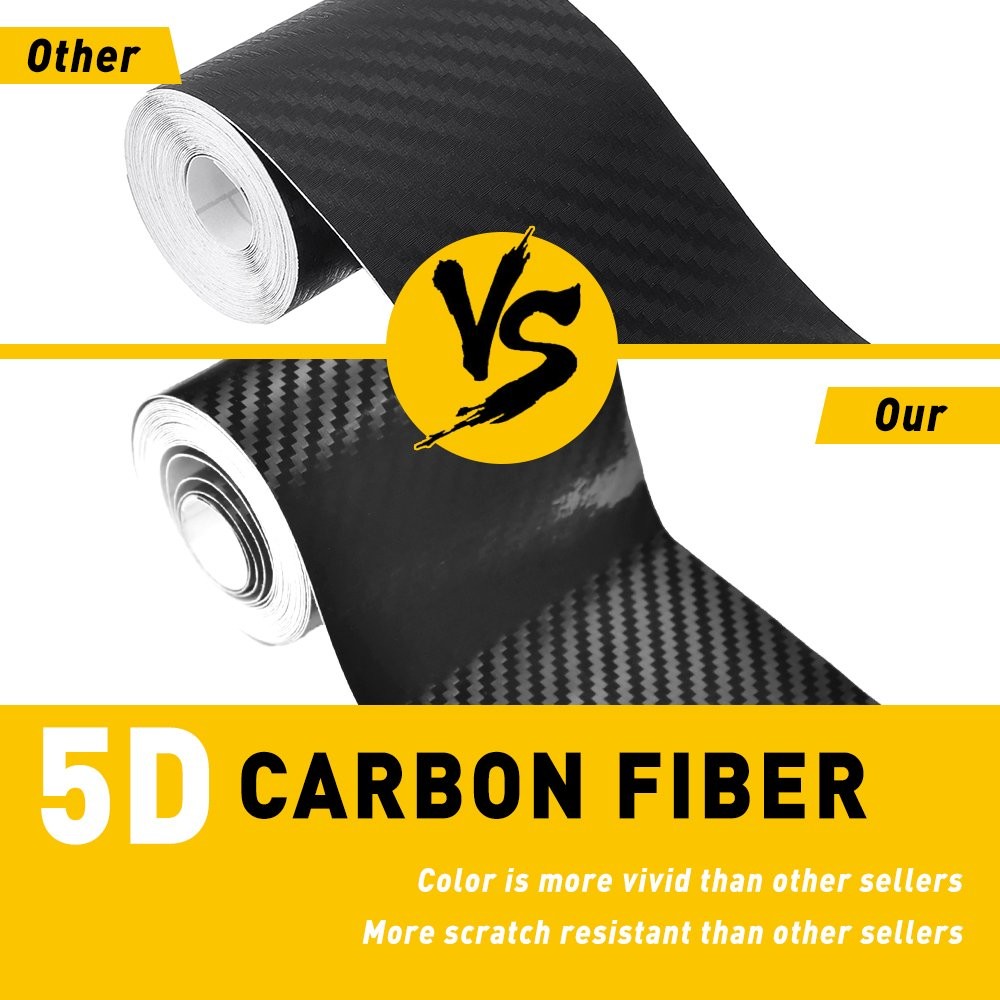 7CM Carbon Car Fiber Door Sill Plate Cover Anti Scuff Scratch Sticker Protector