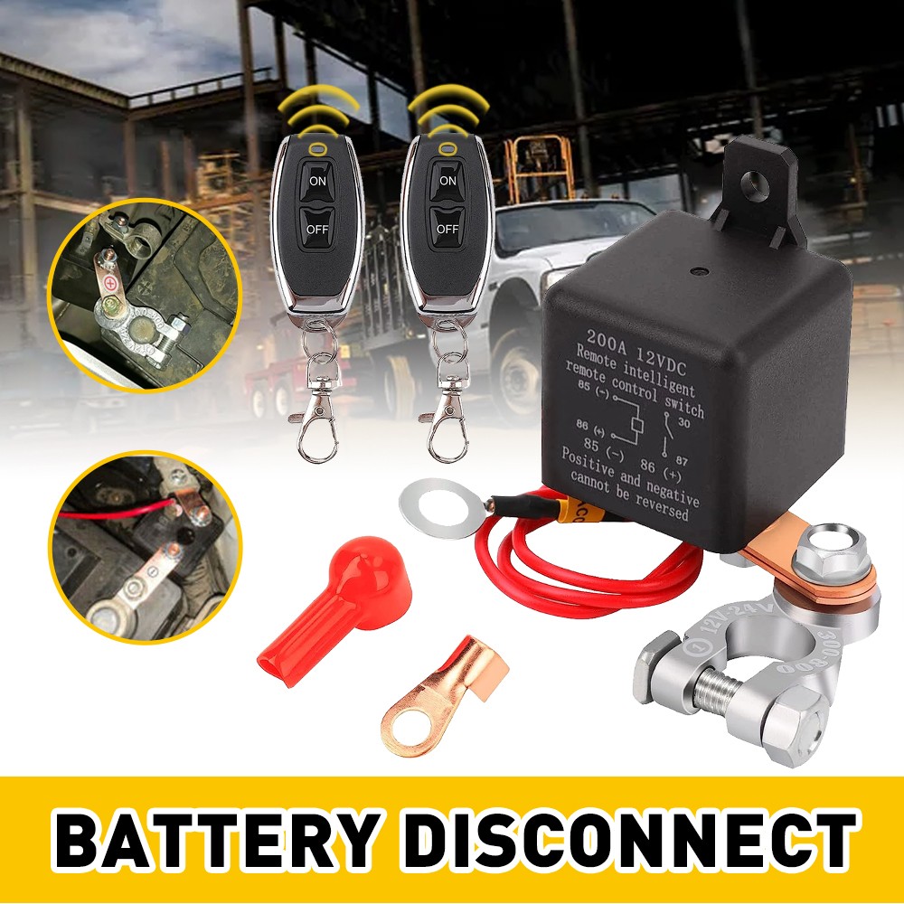 Remote Battery Disconnect Switch Upgraded Kill Switch for Car Truck DC 12V 200A