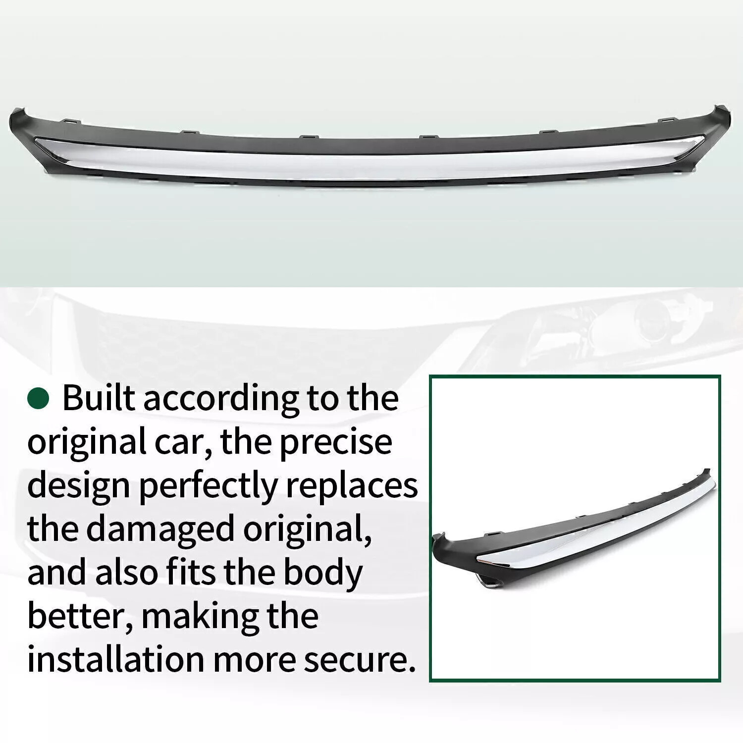 For 2013 2014 2015 Honda Accord Sedan Front Bumper Lower Grille Garnish Trim 1F