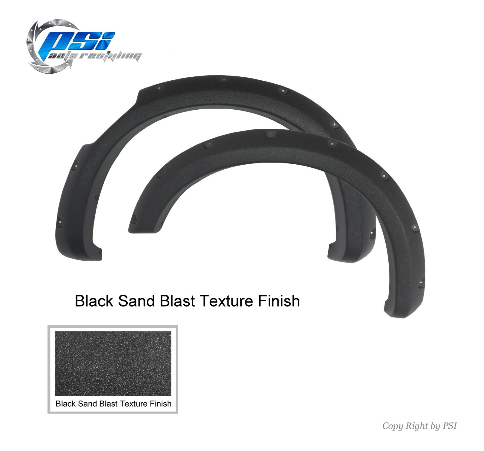 Sand Blast Textured Pocket Bolt Fender Flares Fits Nissan Titan XD 2016-2021