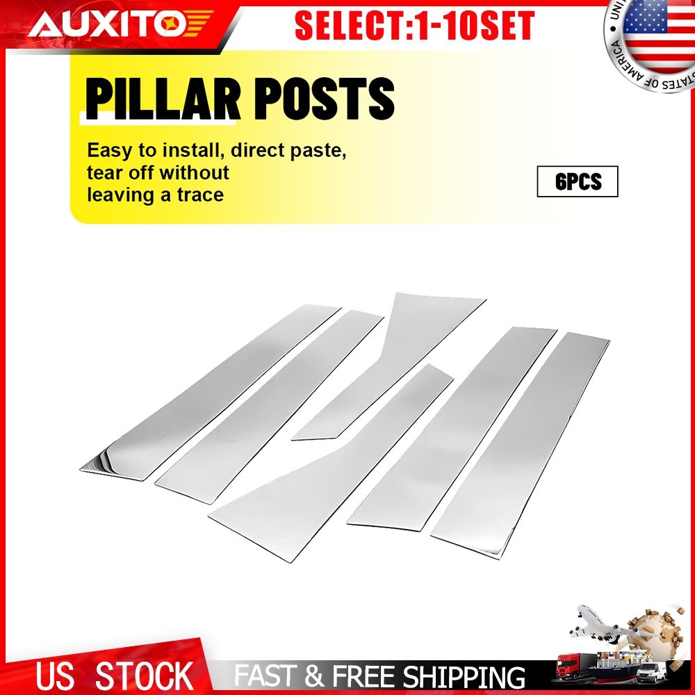 Chrome Finish Window Pillar Post Cover For 2018-2022 Honda Accord Sedan 6-60X
