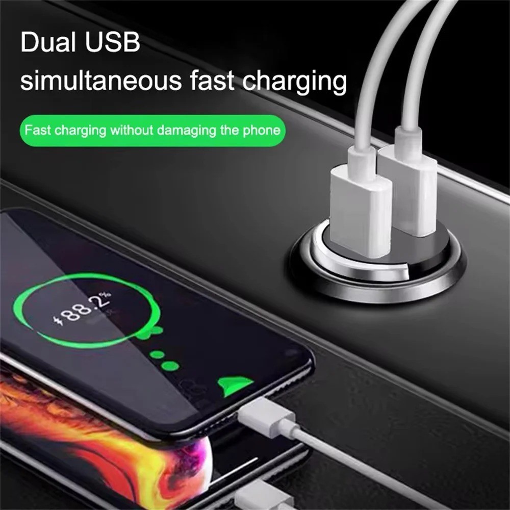 200W Mini Car Charger PD QC3.0 Fast USB C for iPhone Samsung Xiaomi PD QC30