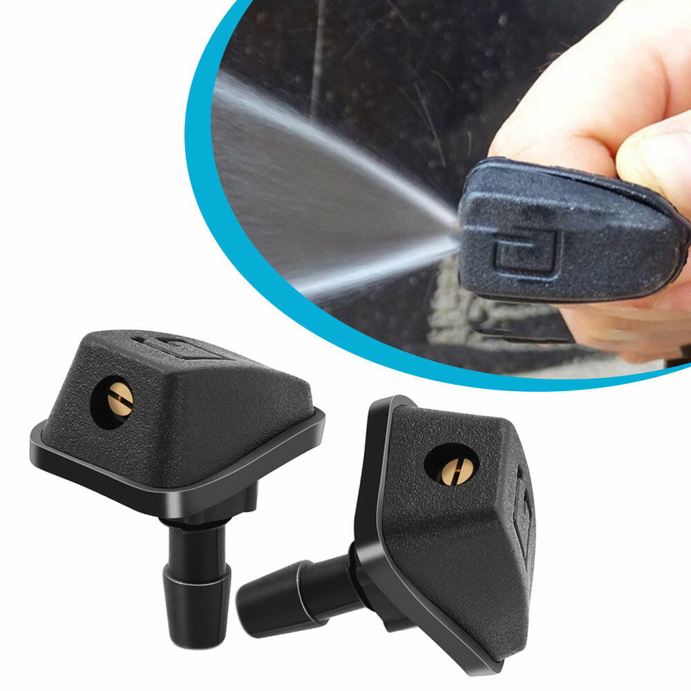 2x Car Fan-shaped Mist Windscreen Washer Water Spray Jets Nozzles Accessories