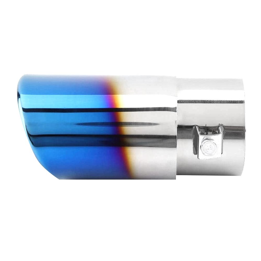 Car Auto Blue Rear Exhaust Pipe Tail Muffler Tip Throat Tailpipe Auto Parts