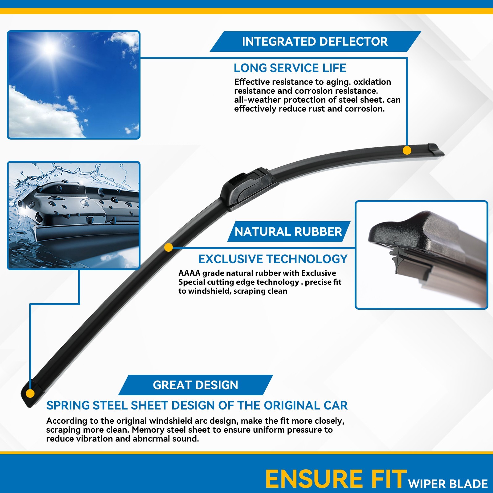 24″18″ Front Windshield Wiper Blades Set For Jeep Compass MP552 2016 ~2024