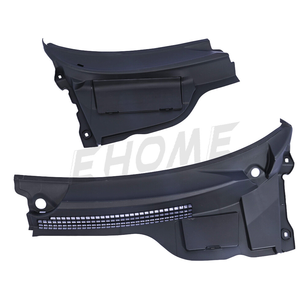Black For 2007-15 Mini Cooper R55 R56 R57 Windshield Cowl Cover Apron 2pcs