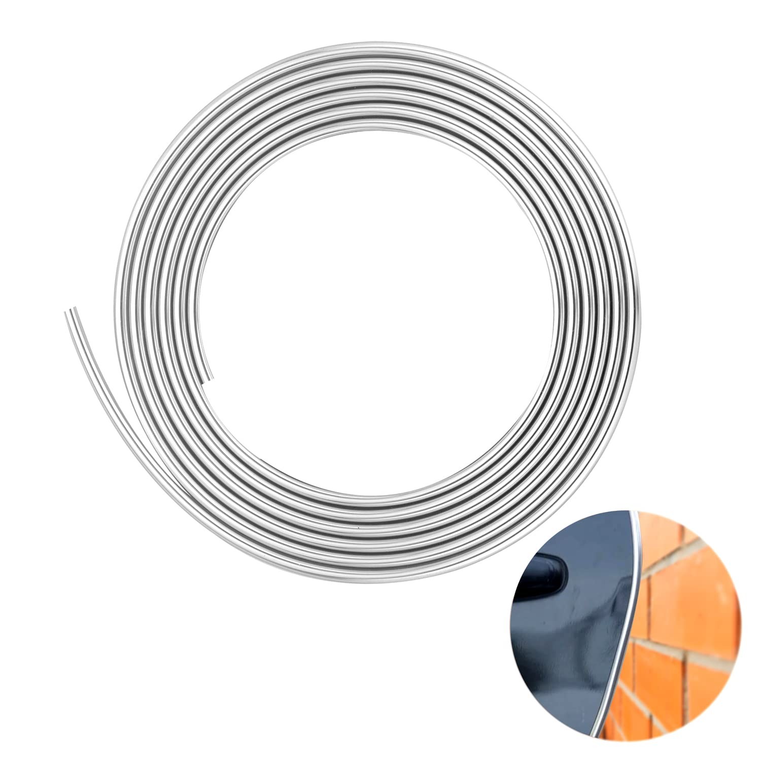 Car Door Edge Guards Chrome Silver Universal U Shape Moulding Trim Strip Auto…