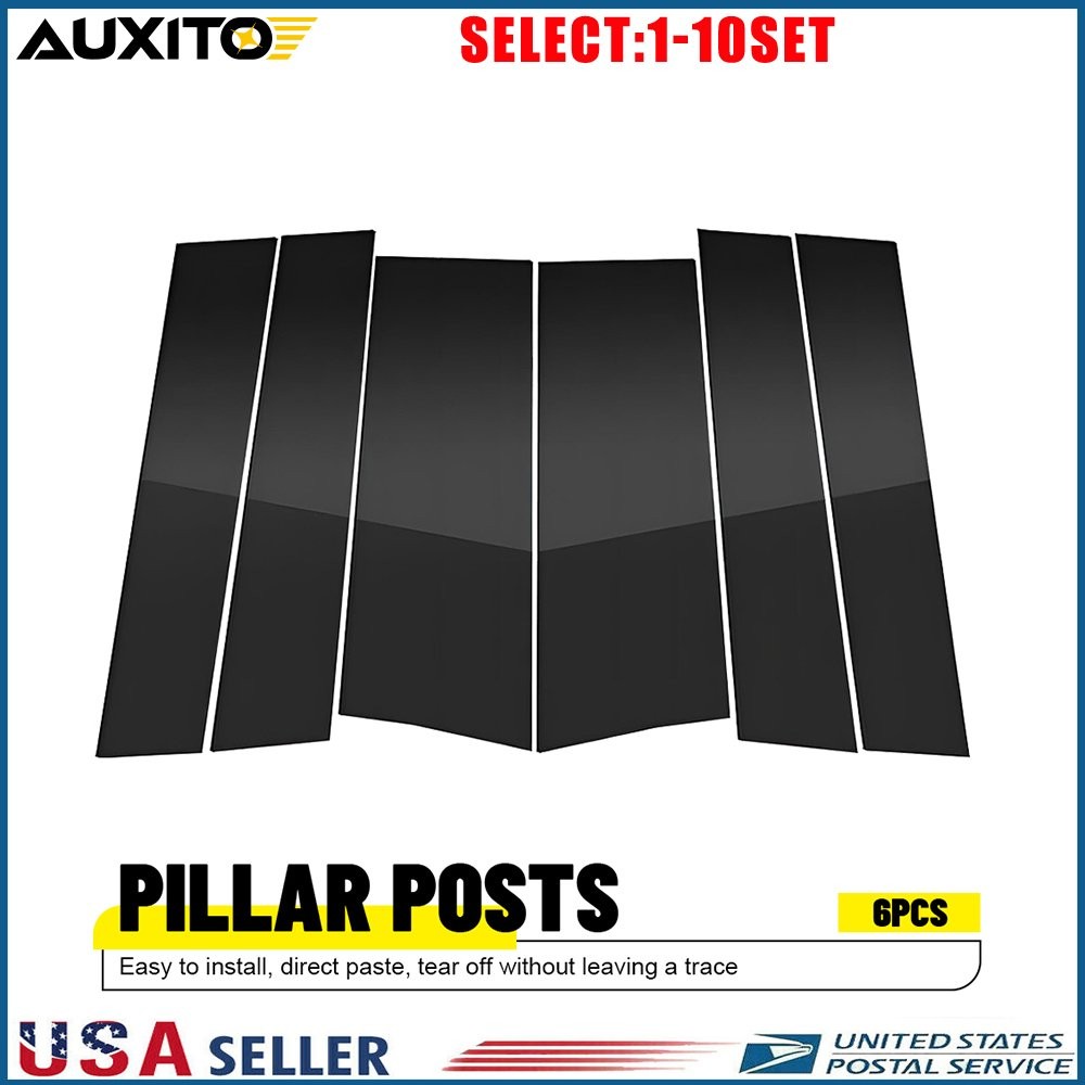 For Honda Odyssey 2011-2017 Glossy Black Window Pillar Trim Cover Posts 6-60X